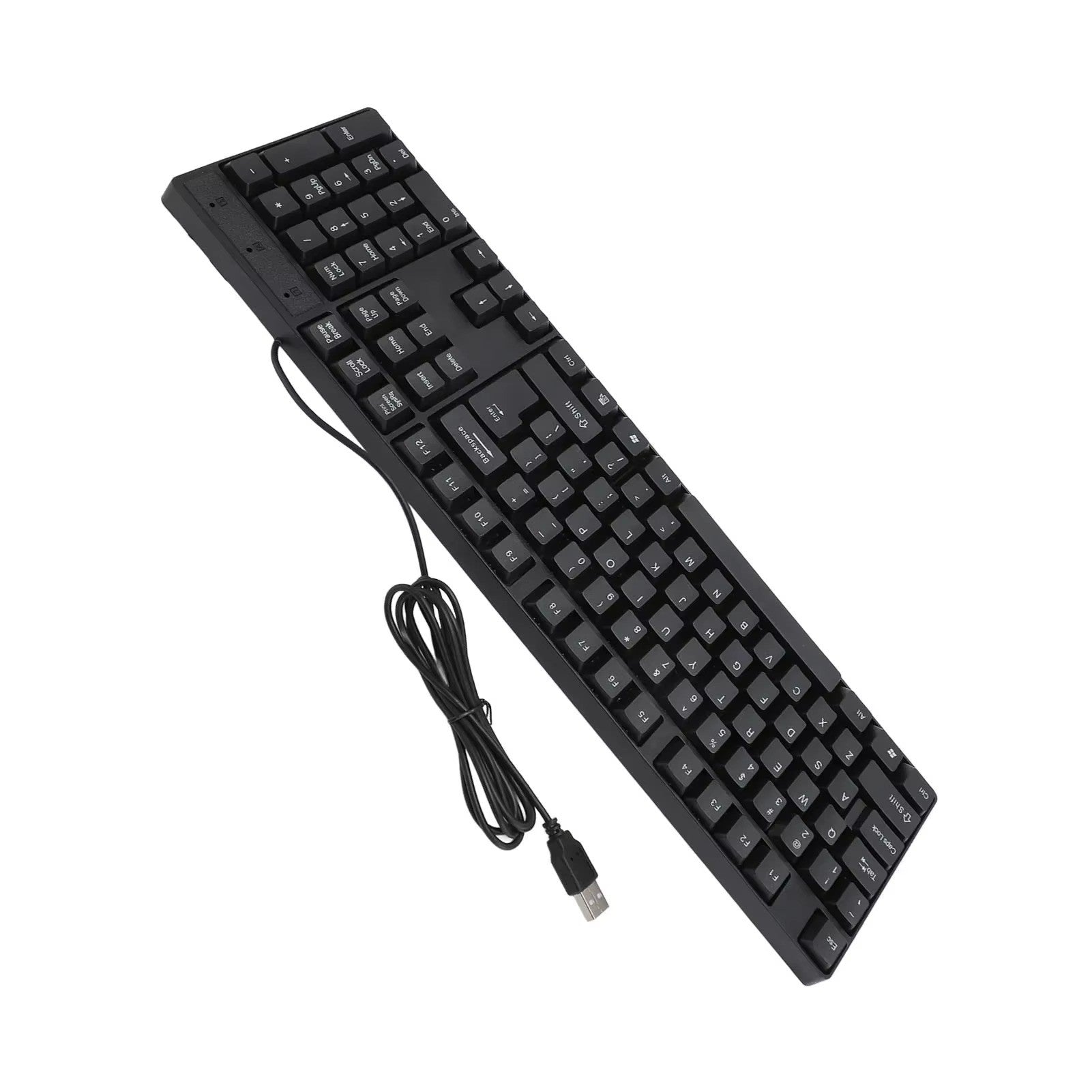 Teclado com fio USB de 104 teclas Inglês/Russo/Espanhol/Francês Idioma Design er