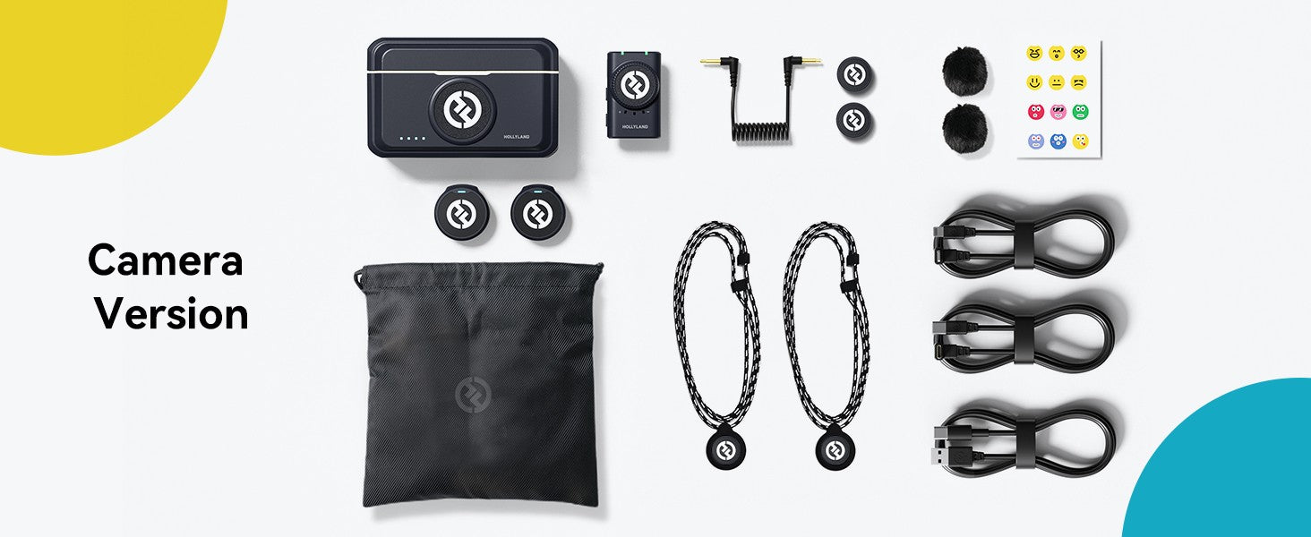 Hollyland LARK M2 Microfone de lapela sem fio para câmera iPhone 300m de alcance