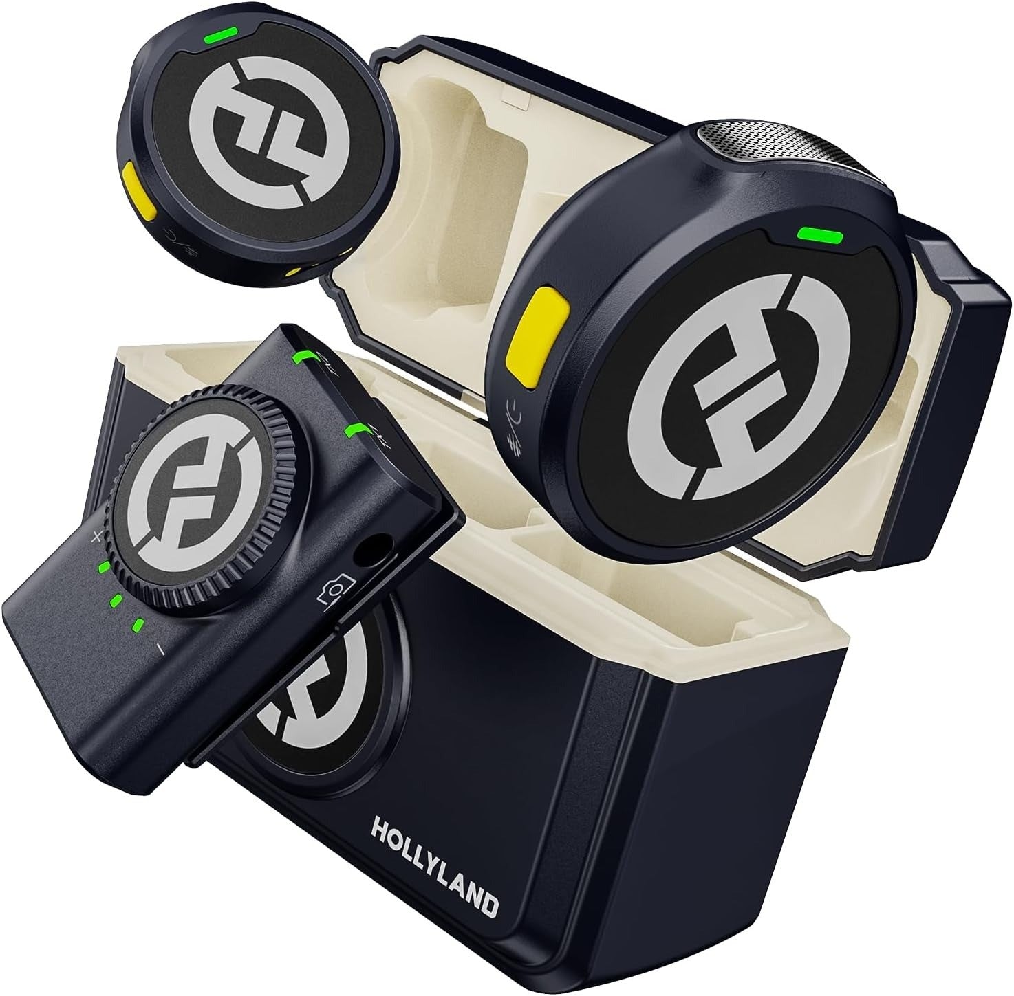 Hollyland LARK M2 Microfone de lapela sem fio para câmera iPhone 300m de alcance