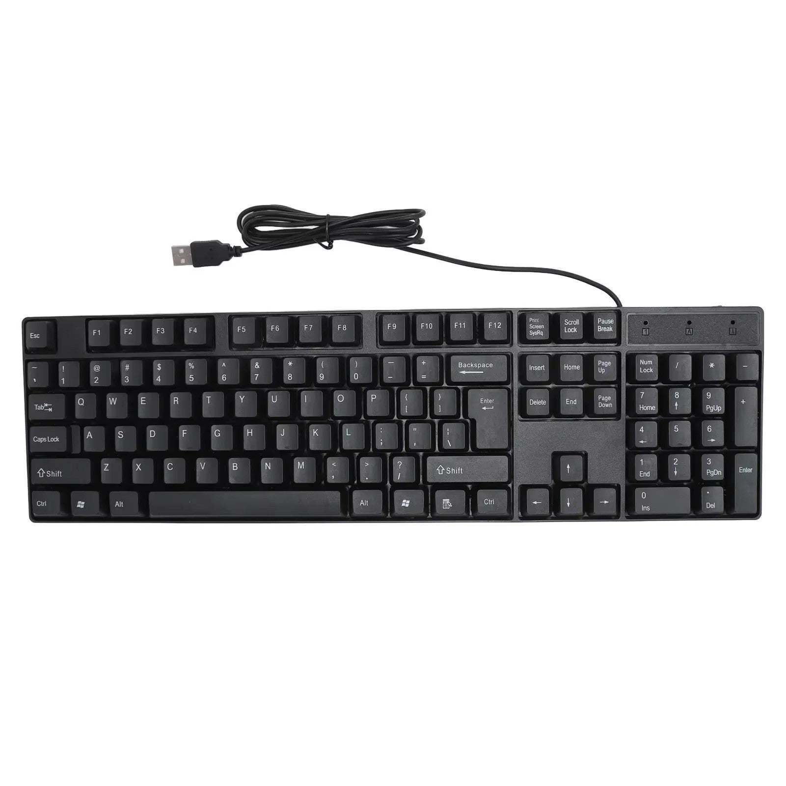 Teclado com fio USB de 104 teclas Inglês/Russo/Espanhol/Francês Idioma Design er