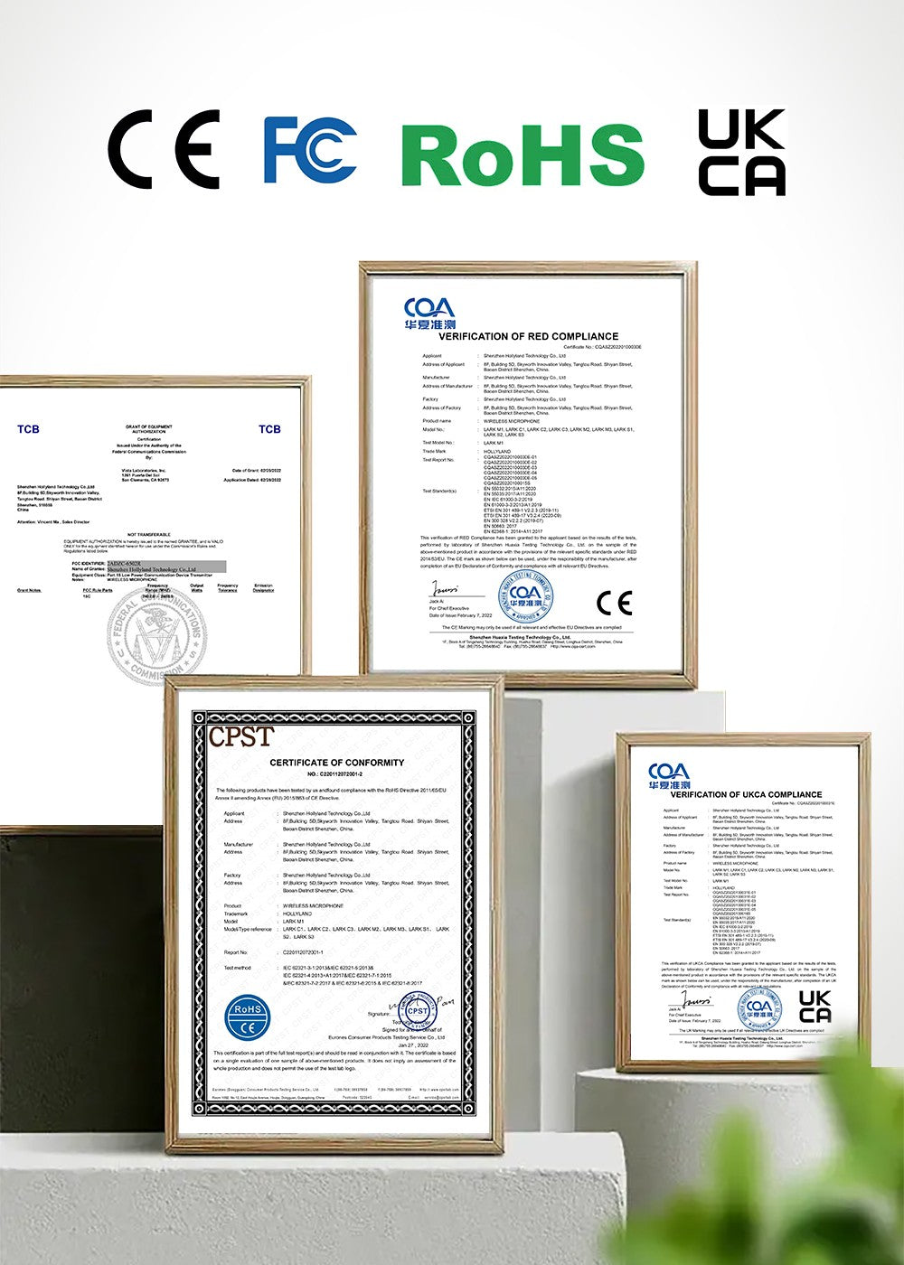 Hollyland LARK M2 Microfone de lapela sem fio para câmera iPhone 300m de alcance