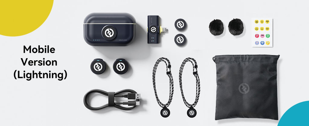 Hollyland LARK M2 Microfone de lapela sem fio para câmera iPhone 300m de alcance