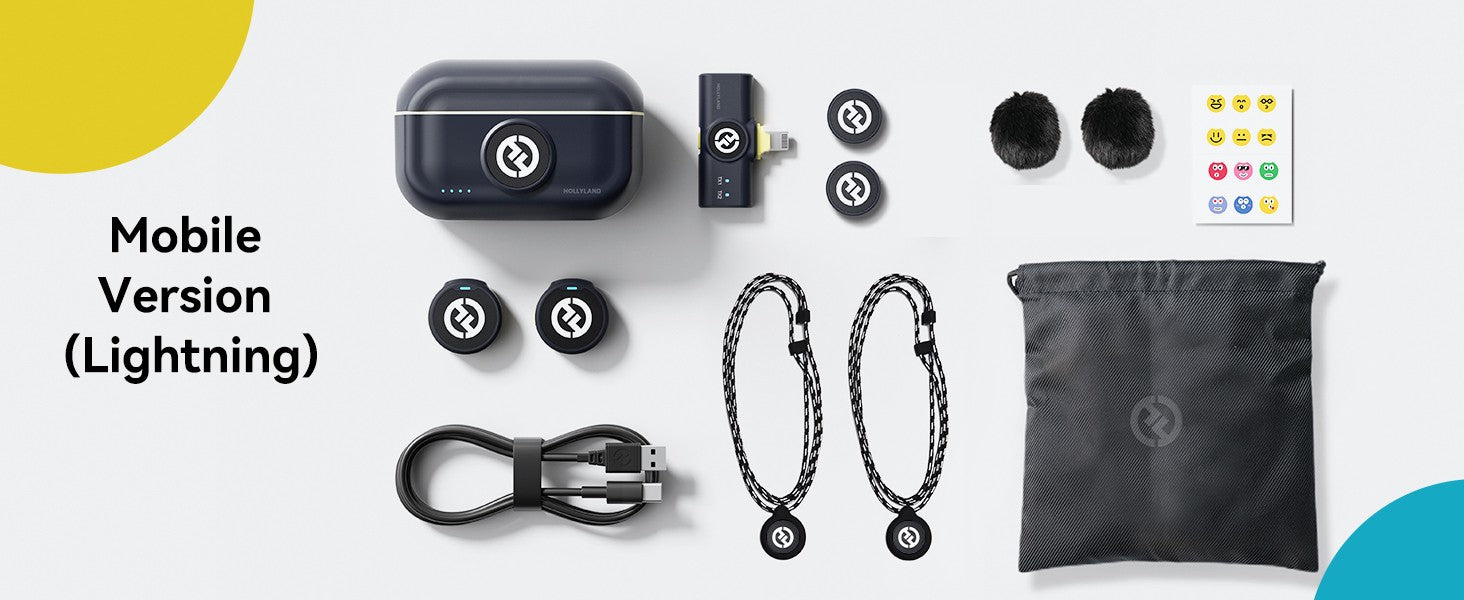 Hollyland LARK M2 Microfone de lapela sem fio para câmera iPhone 300m de alcance