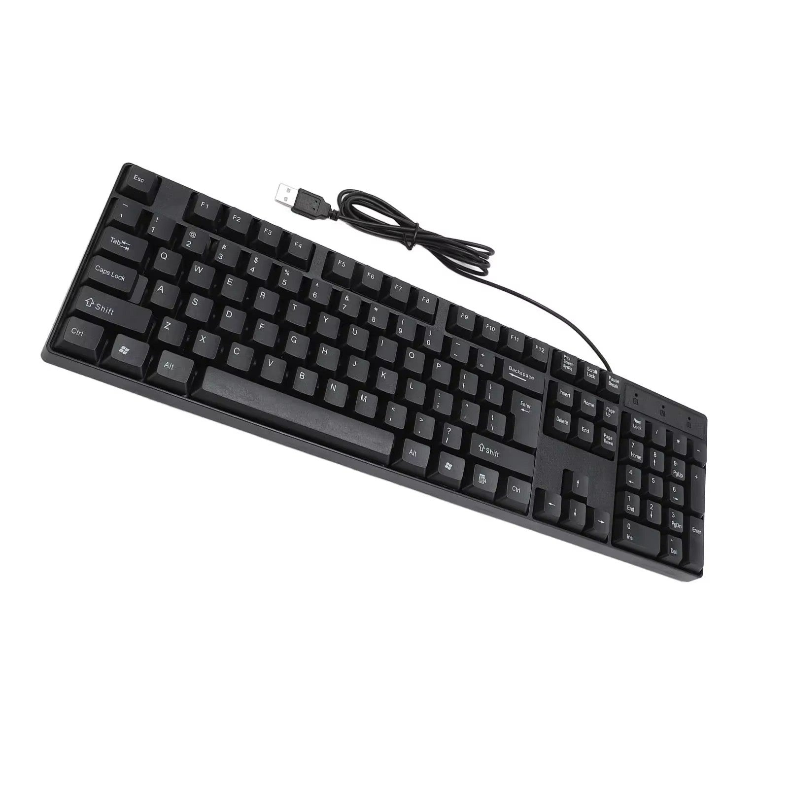 Teclado com fio USB de 104 teclas Inglês/Russo/Espanhol/Francês Idioma Design er