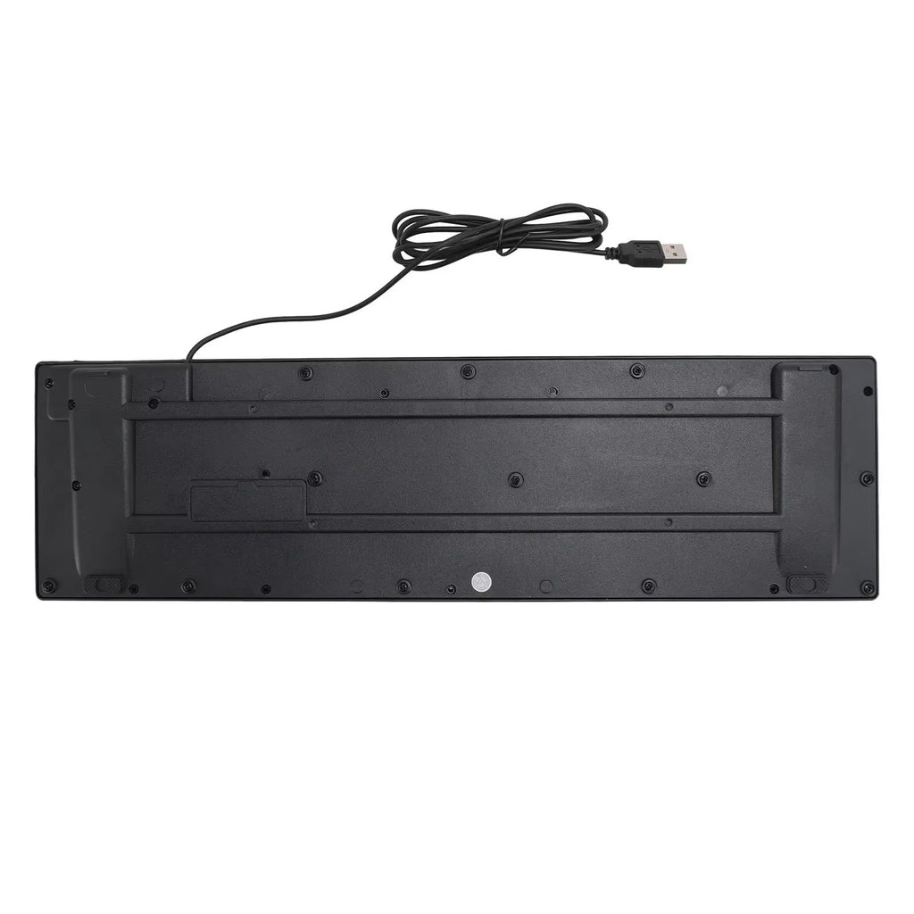 Teclado com fio USB de 104 teclas Inglês/Russo/Espanhol/Francês Idioma Design er