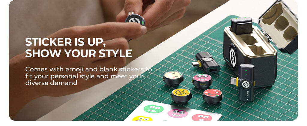 Hollyland LARK M2 Microfone de lapela sem fio para câmera iPhone 300m de alcance