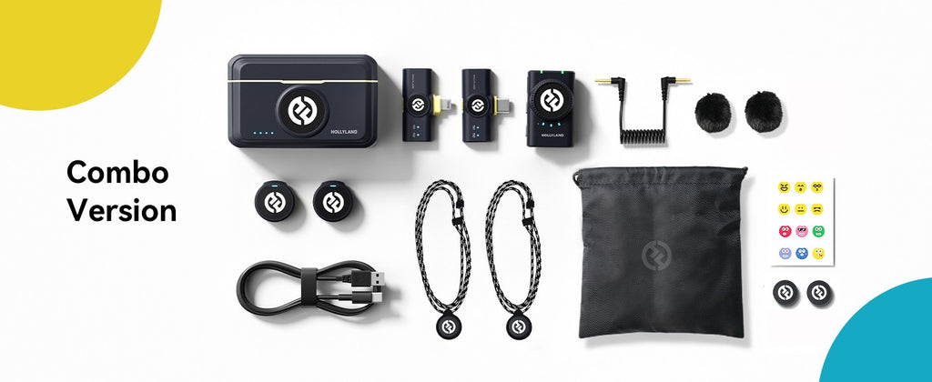 Hollyland LARK M2 Microfone de lapela sem fio para câmera iPhone 300m de alcance