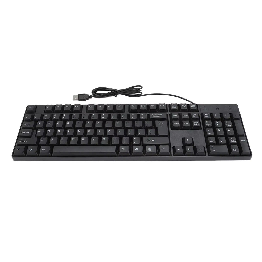 Teclado com fio USB de 104 teclas Inglês/Russo/Espanhol/Francês Idioma Design er
