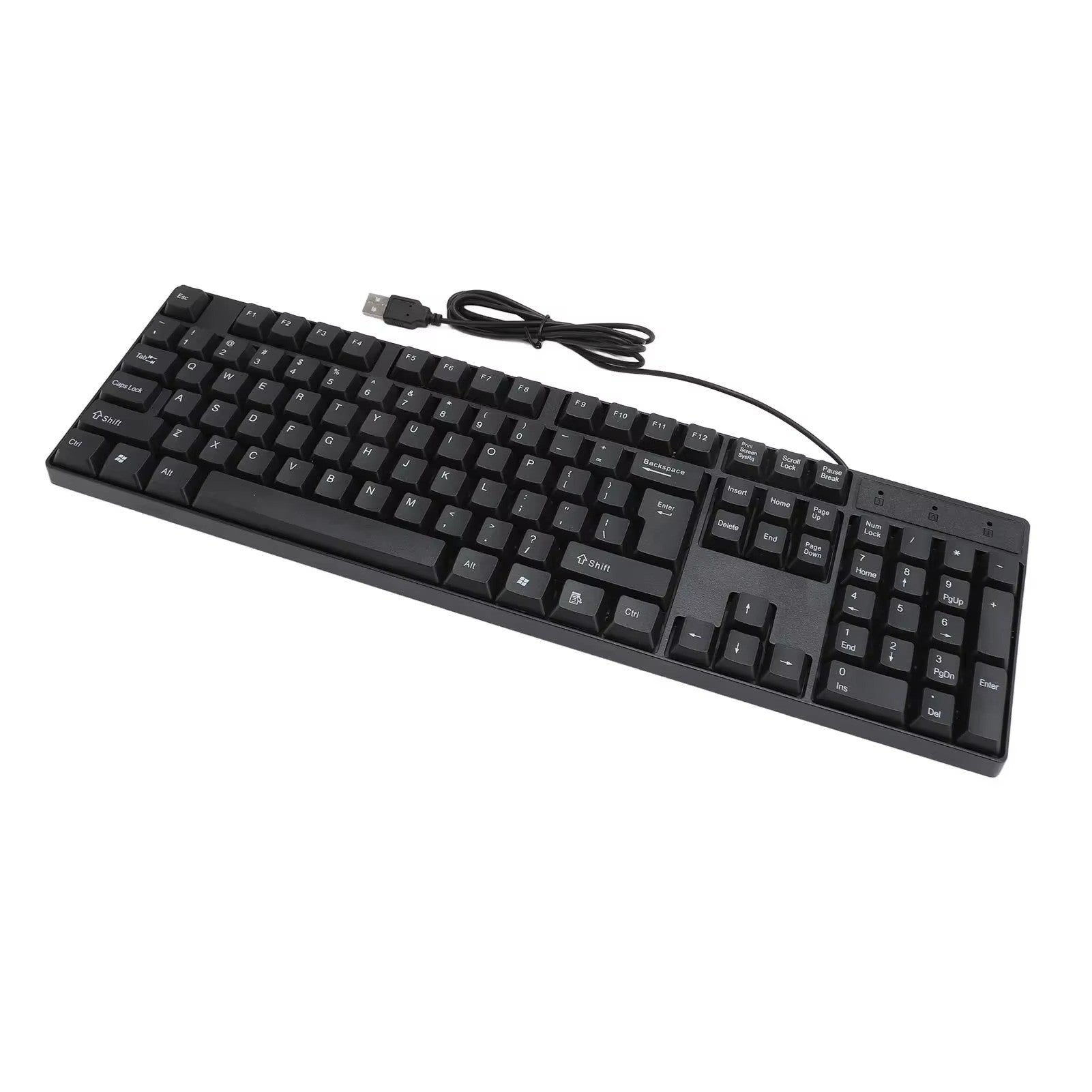 Teclado com fio USB de 104 teclas Inglês/Russo/Espanhol/Francês Idioma Design er